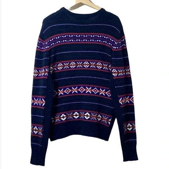 rag & bone Wesley Fair Isle Wool Sweater Size Medium